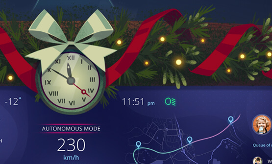 A very special Santa’s sleigh HMI UX/UI Design