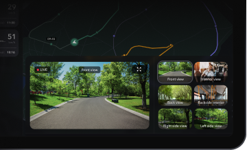 Autonomous shuttle camera view