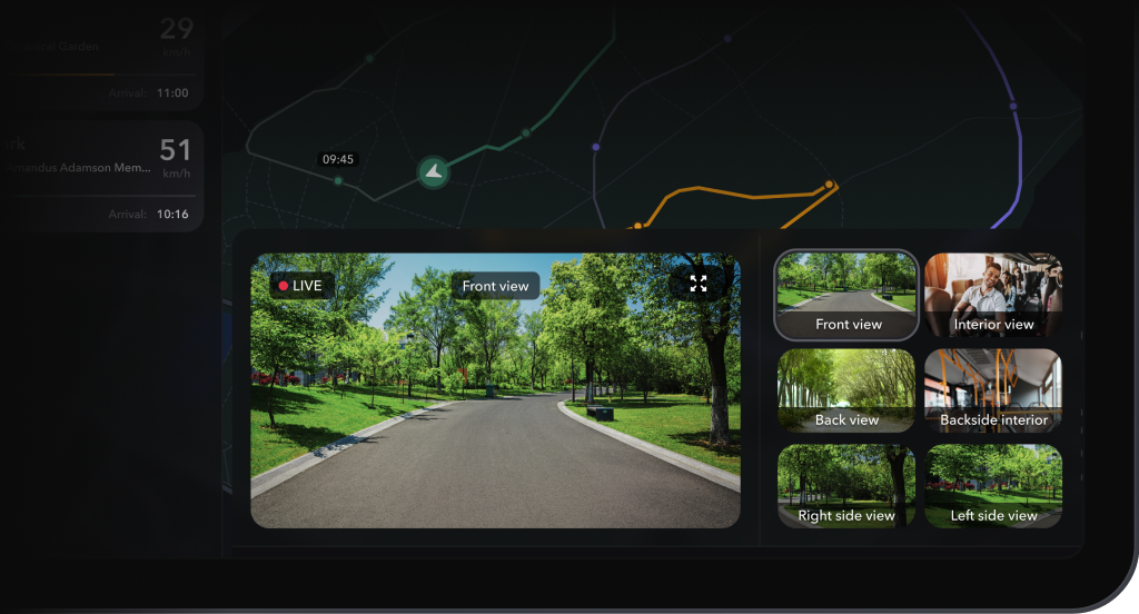 Autonomous shuttle camera view