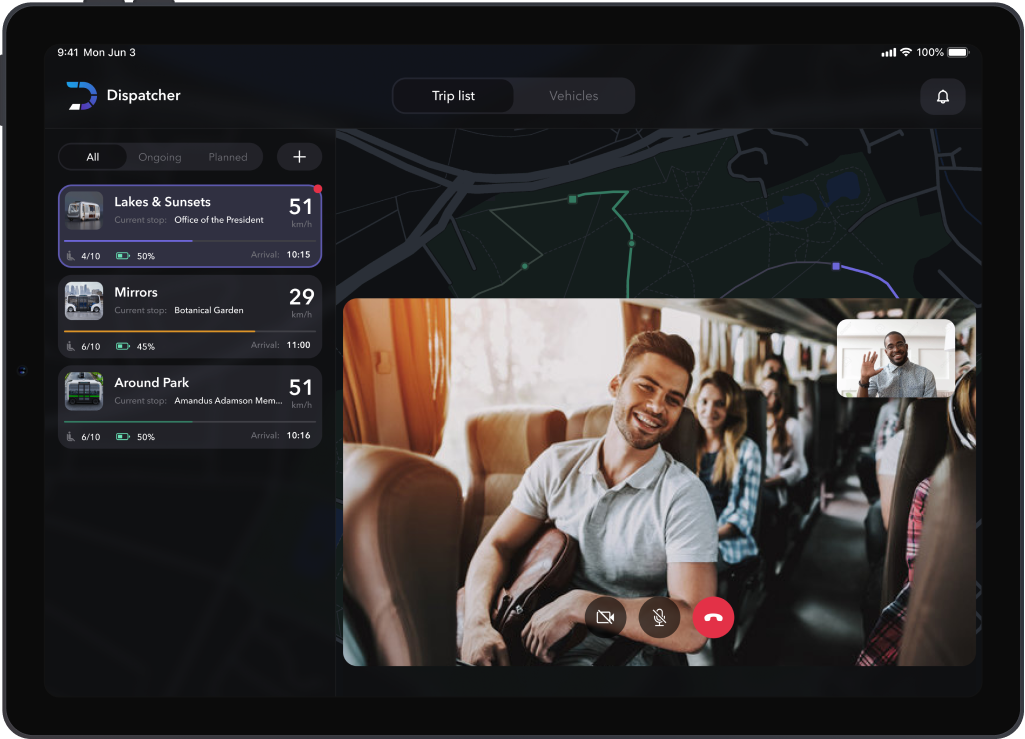 Communication between dispatcher and passengers