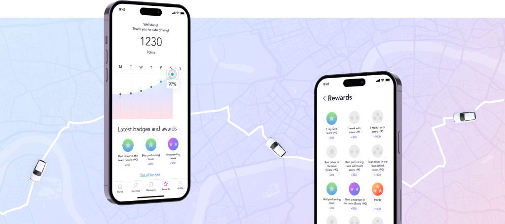 Drivers ranking and rewards as gamification