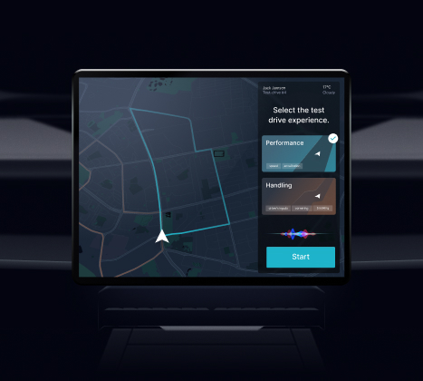 Drive experience selection for test drive