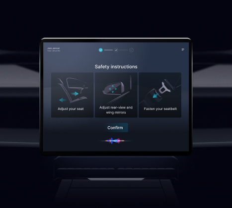 In-app safety instructions for drivers